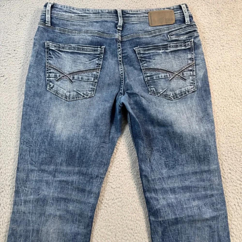 BKE Jake Straight Leg Mens Medium Wash Blue Denim Jeans 34x29 Comfort Stretch